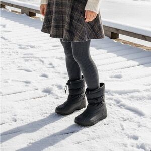 CHOOKA Rain Snow Boots Drawstring Top Closure, Women’s Size 6, Black